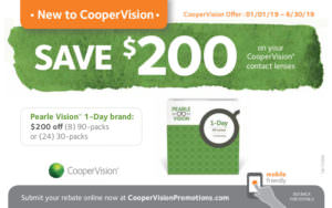 CooperVision: Patient Rebate $200 – Pearle Vision 1-Day – Snapp Group